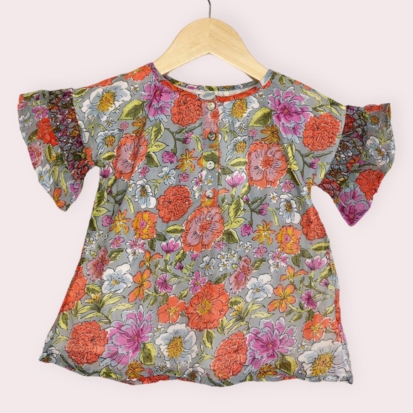 NWT Mimi & Maggie dress Charlotte multi floral w/ bloomers size 12 month - Picture 7 of 12